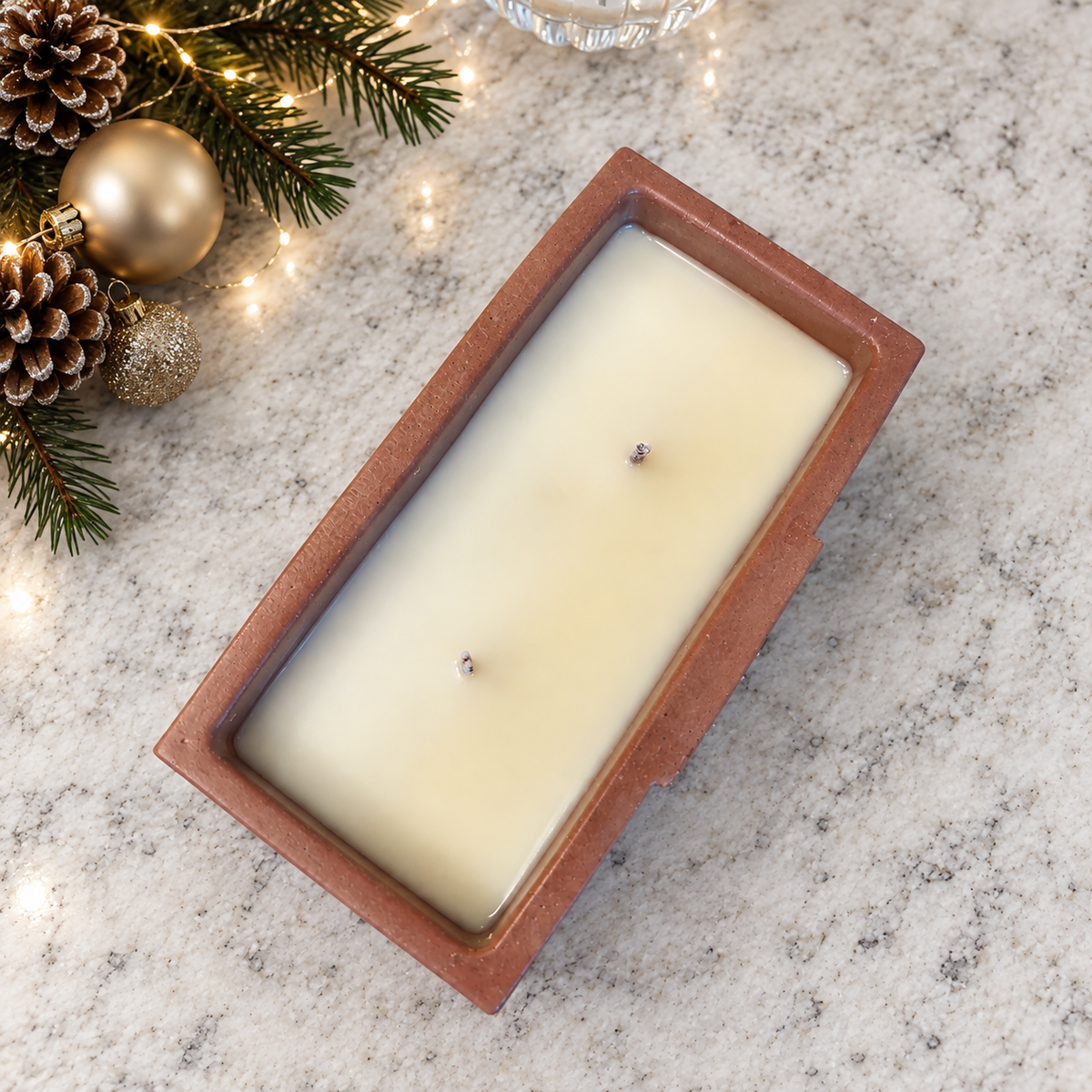 Kommer🎄: Soirée de Noël, soyalys i håndstøpt form